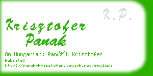 krisztofer panak business card
